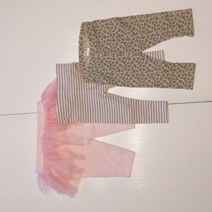 4/$12- Set of 3 Baby Pants 0-3M